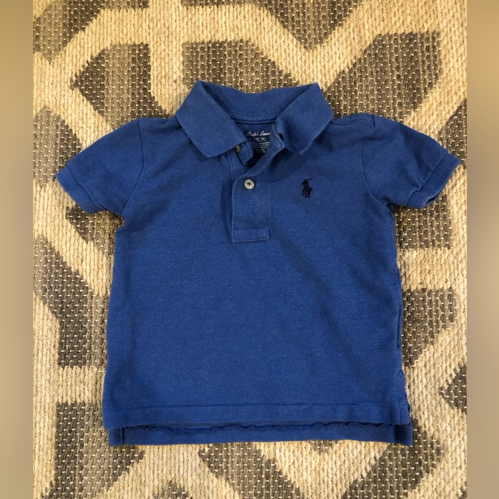 Blue polo shirt